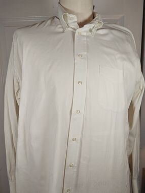 Vintage Gitman Bros Made In USA Pinpoint Cotton Oxford Dress Shirt 18x34